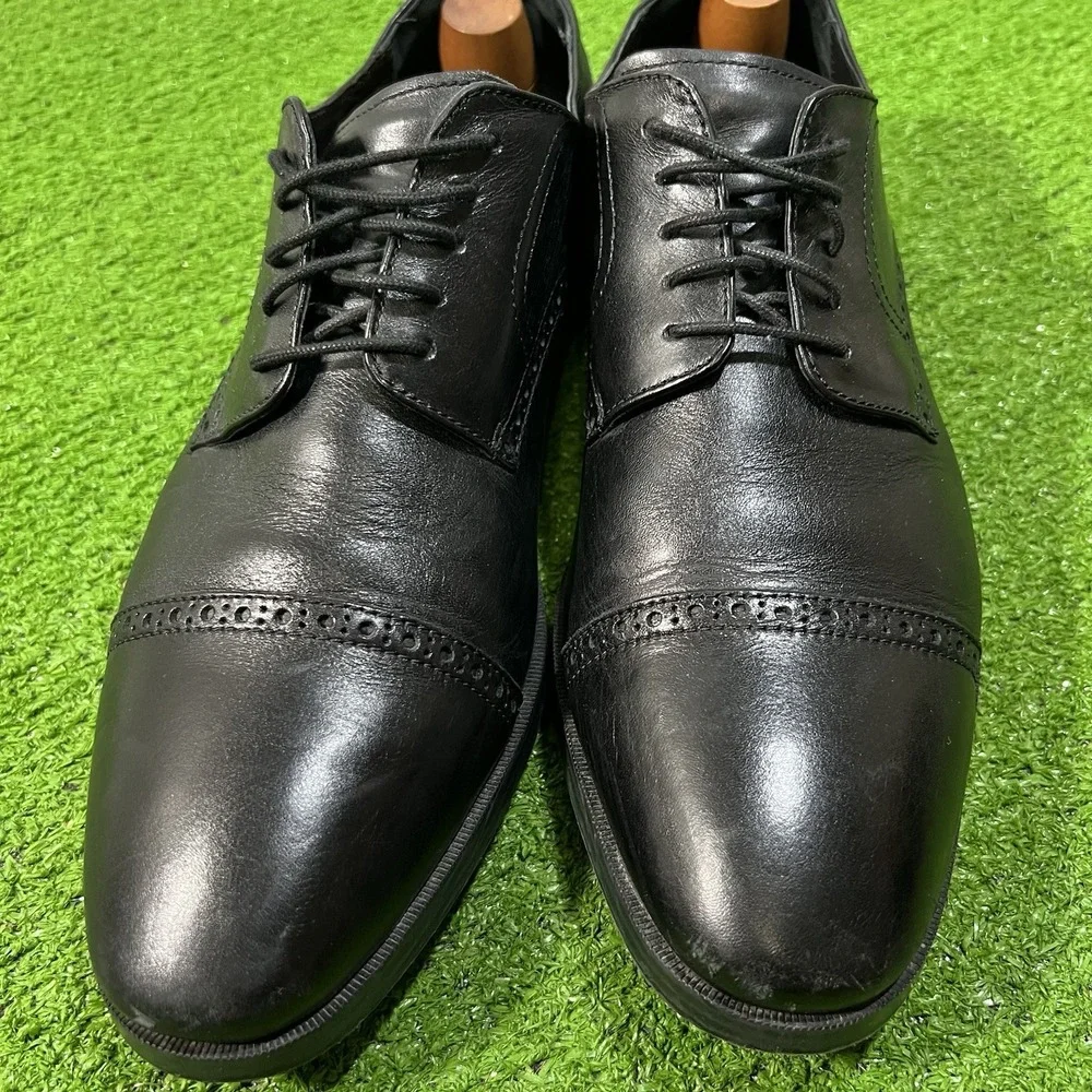 Cole Haan Grand OS Black Leather Dress Shoes 11 M Jefferson Grand Cap Toe Oxford